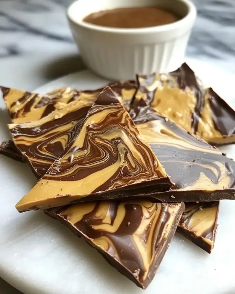 Homemade Peanut Butter Chocolate Swirl Bark photo