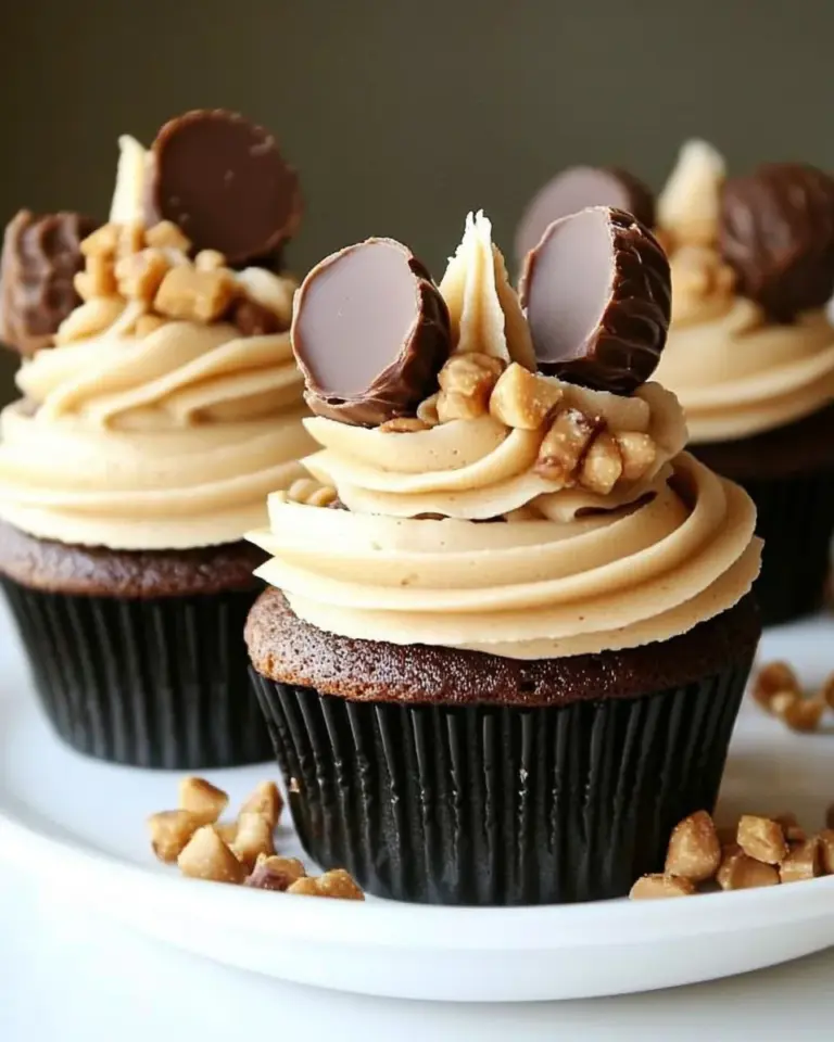 Homemade Peanut Butter Cup Cupcakes photo