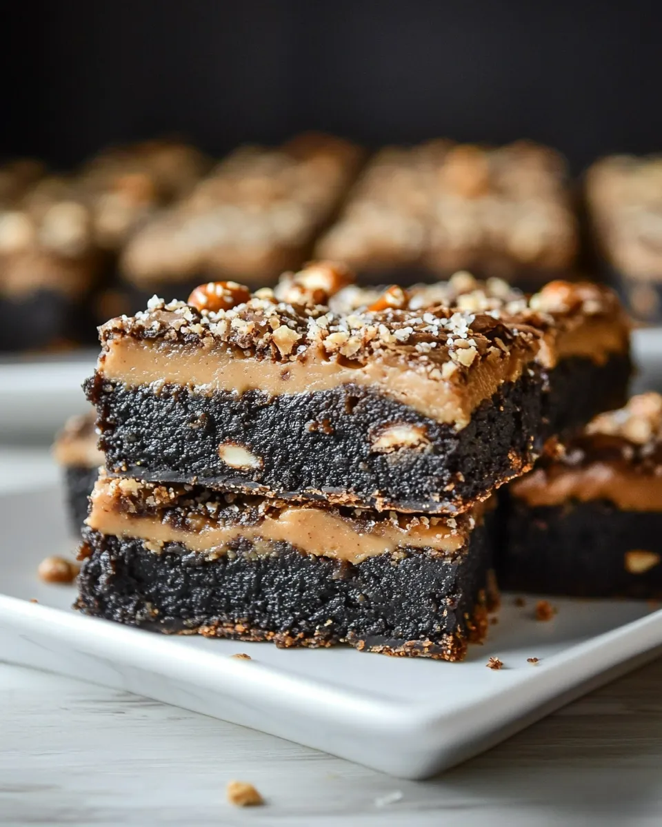 Quick Peanut Butter Fudge Pretzel Brownies. picture