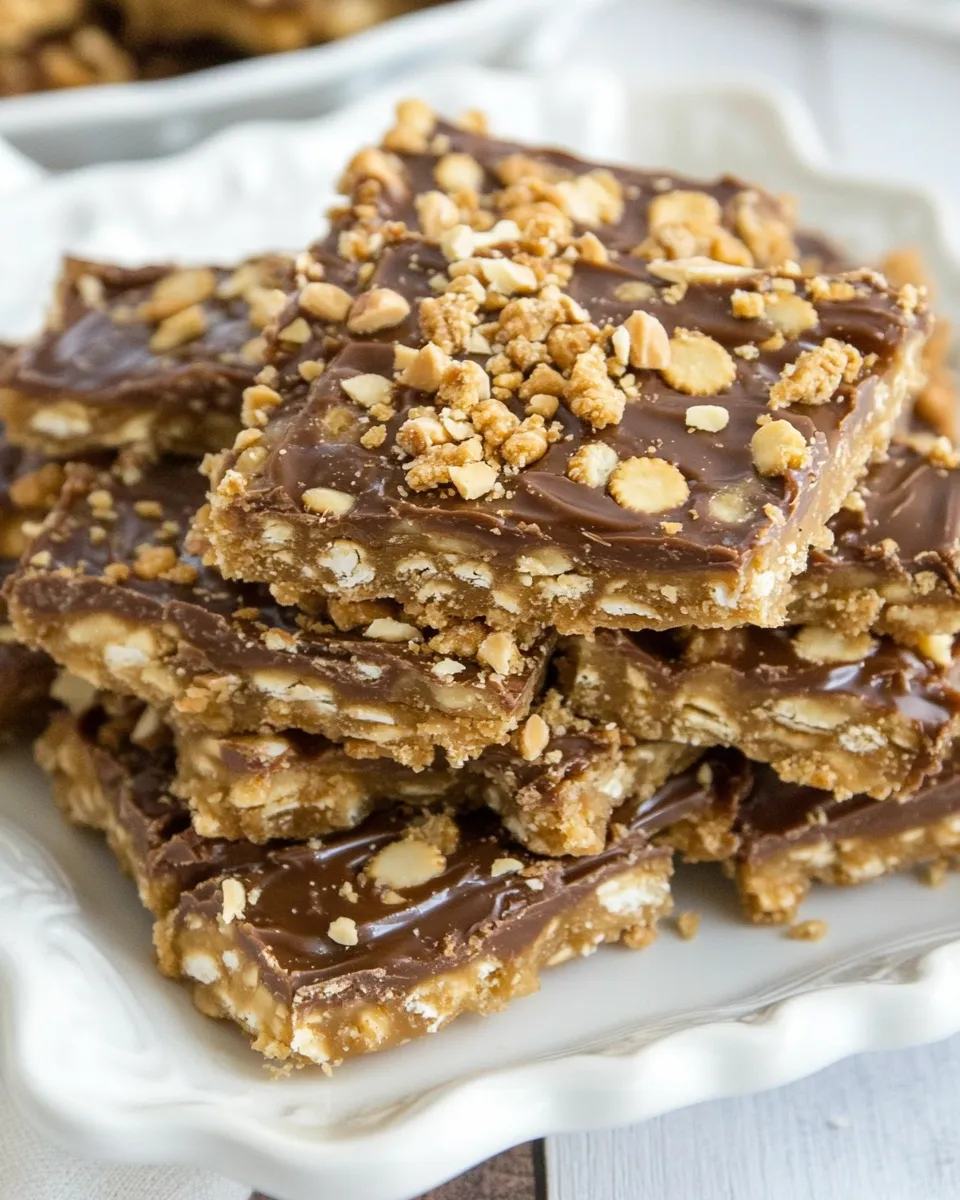Homemade Peanut Butter Graham Cracker Toffee Recipe photo
