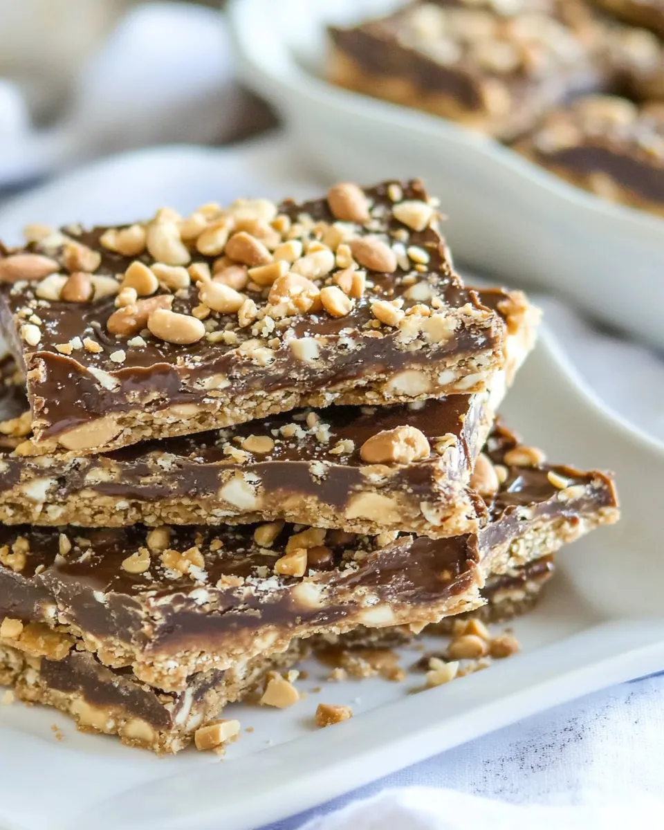 Classic Peanut Butter Graham Cracker Toffee Recipe image