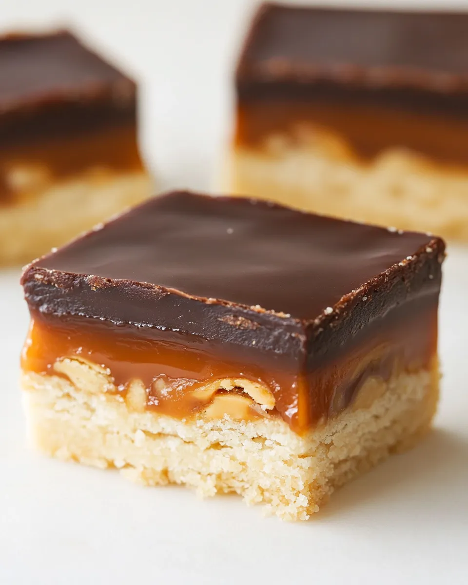Delicious Peanut Butter Millionaire Shortbread Bars image
