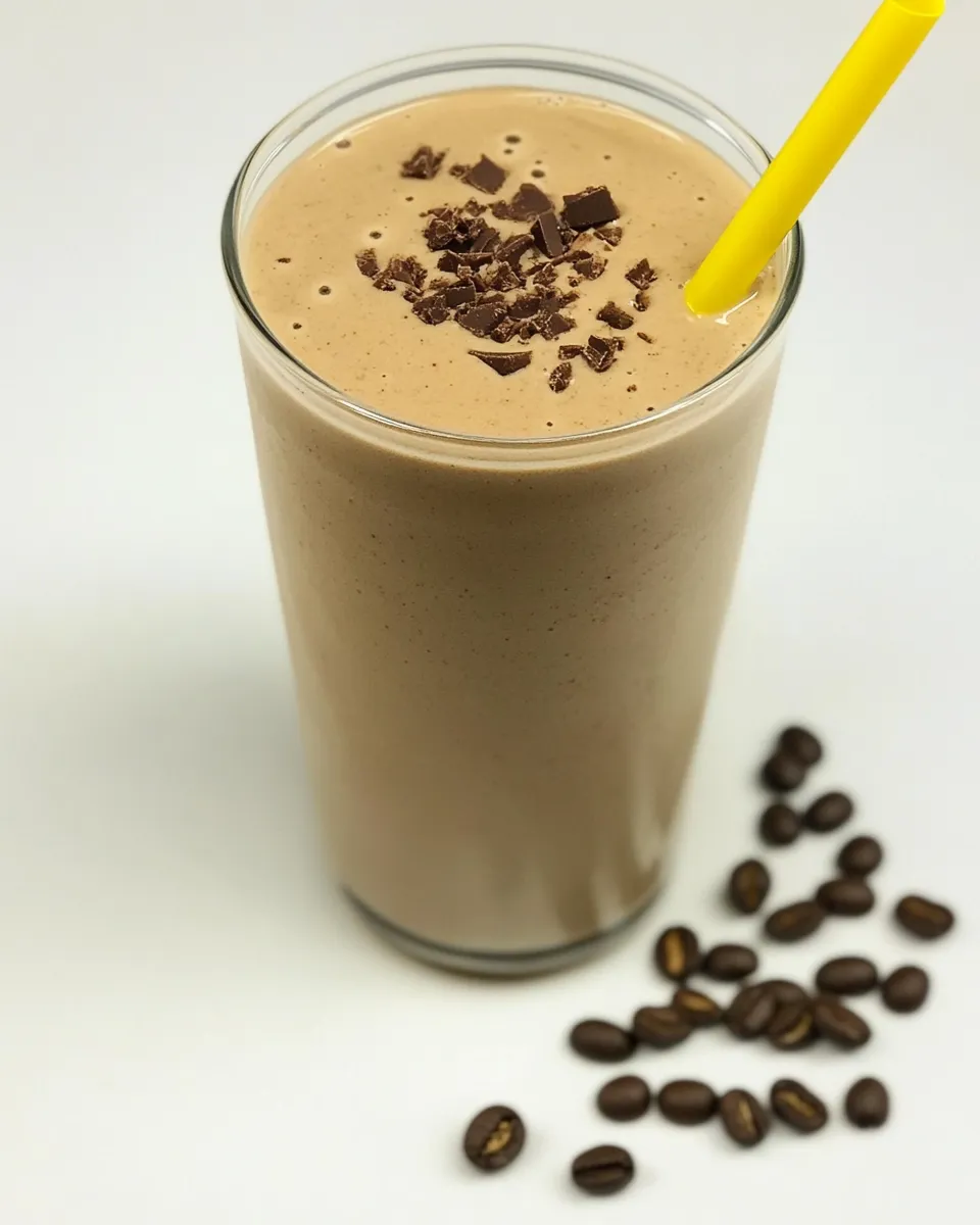 Delicious Peanut Butter Mocha Espresso Shake shot