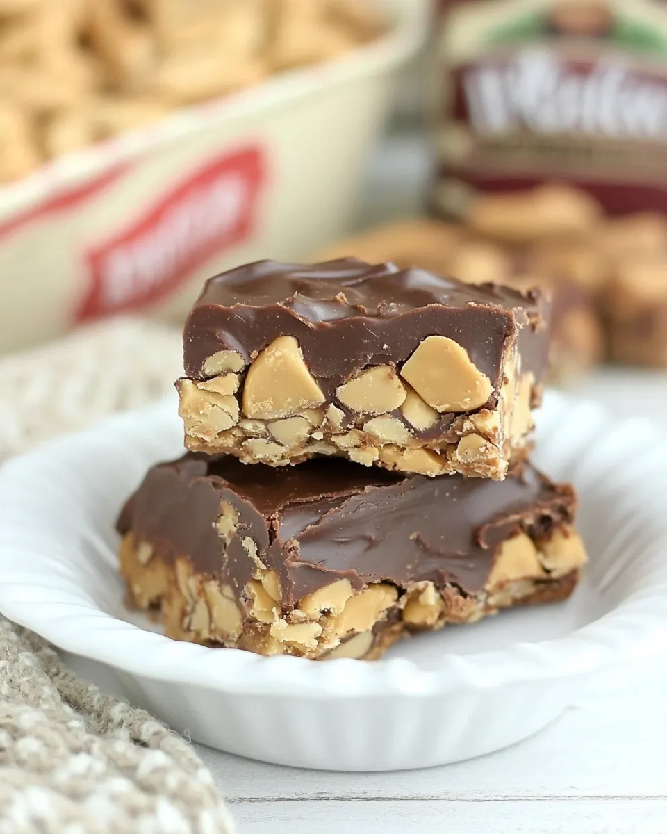 Delicious Peanut Butter Mountain Bars shot