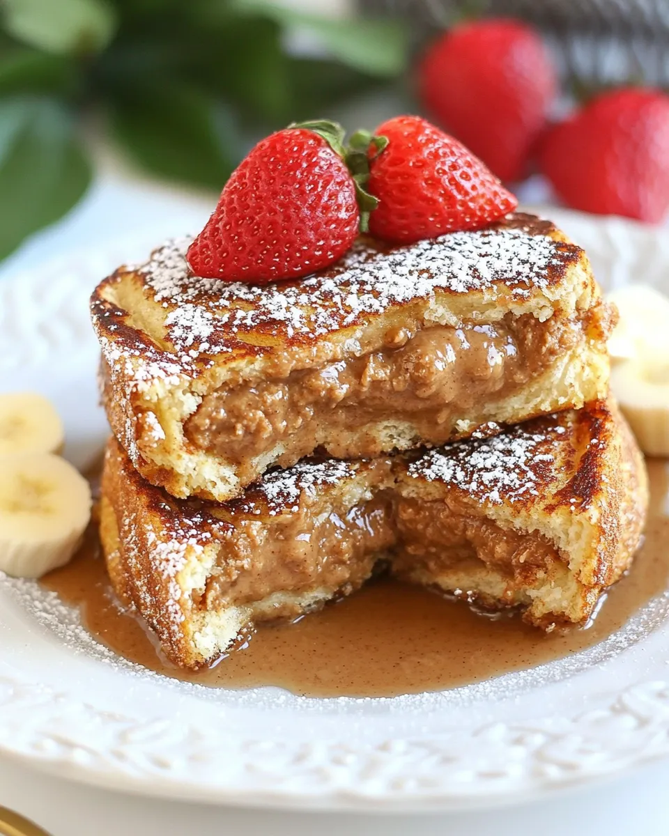 Delicious Peanut Butter Stuffed French Toast image