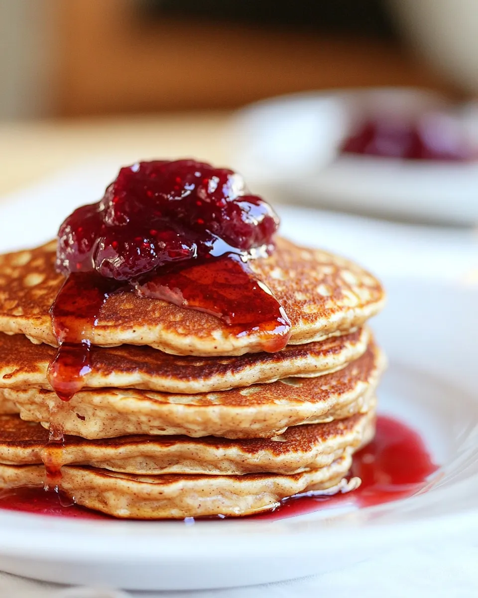 Homemade Peanut Butter & Jelly Pancakes (Gluten Free) photo