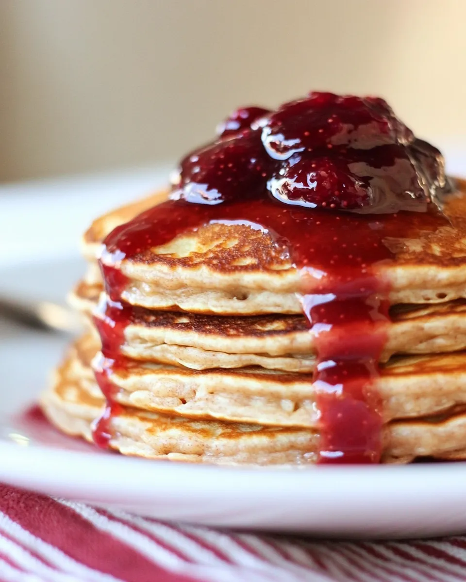 Easy Peanut Butter & Jelly Pancakes (Gluten Free) recipe photo