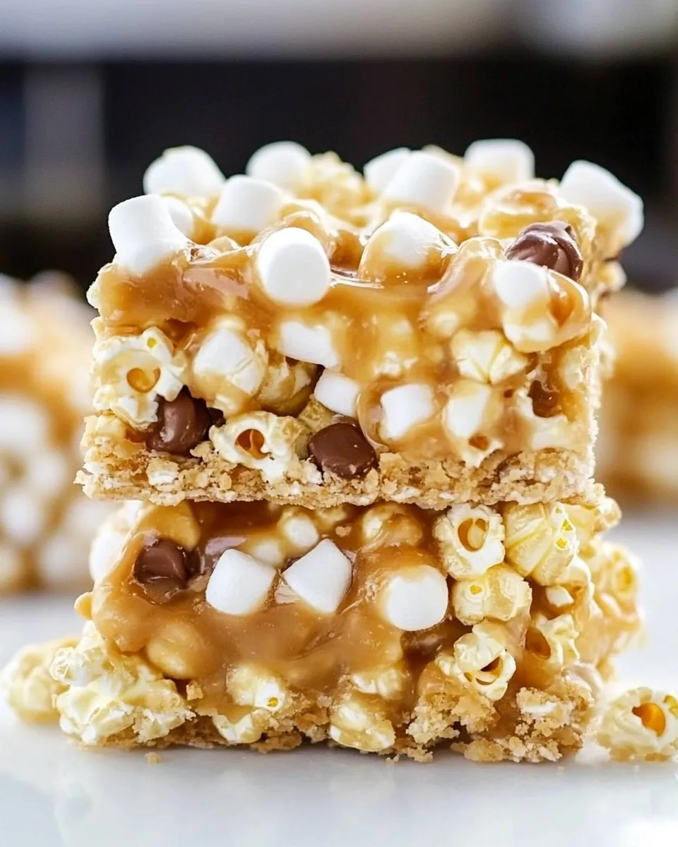 Classic Peanut Butter & Marshmallow Popcorn Bars image