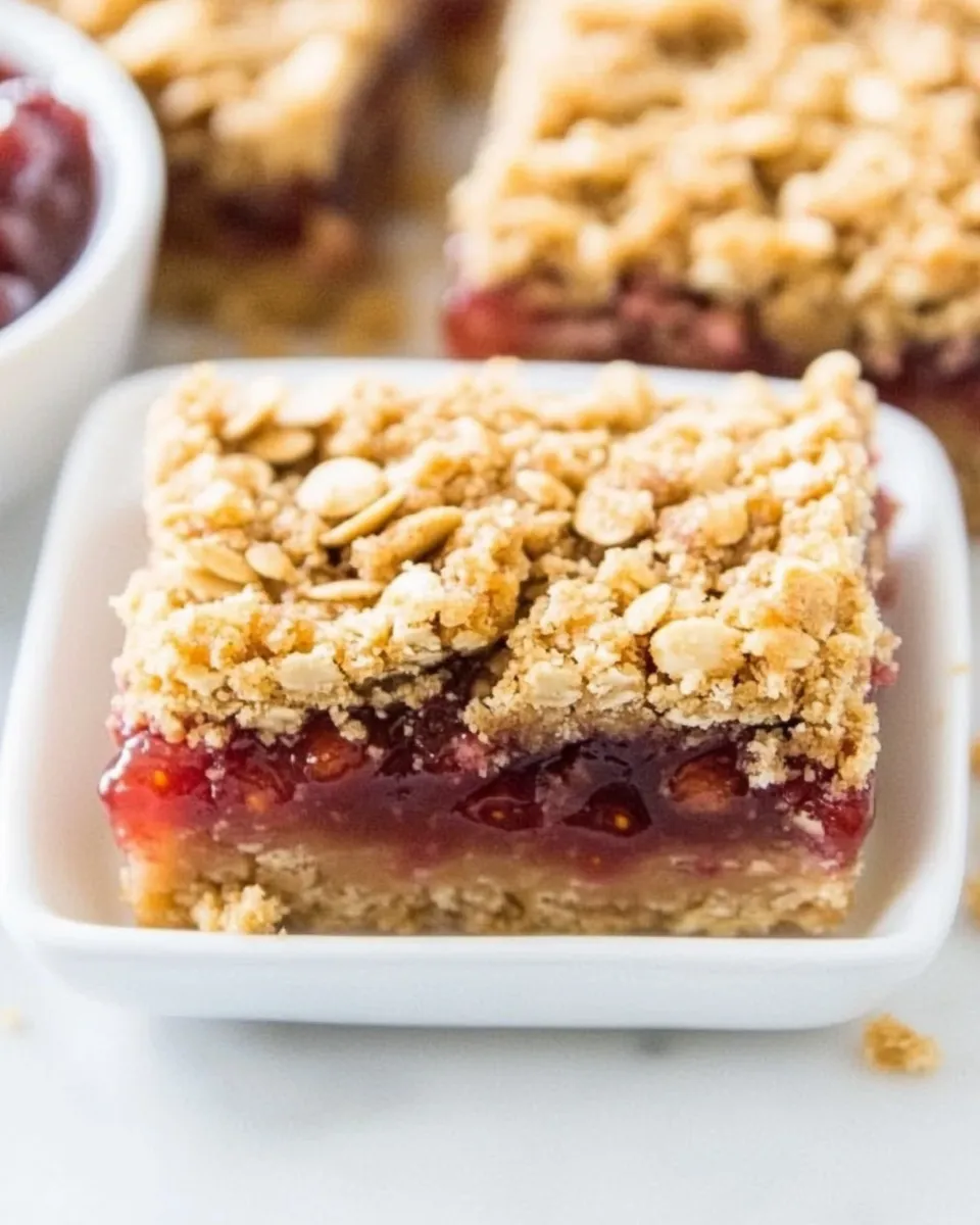 Homemade Peanut Butter and Jelly Crumble Bars photo
