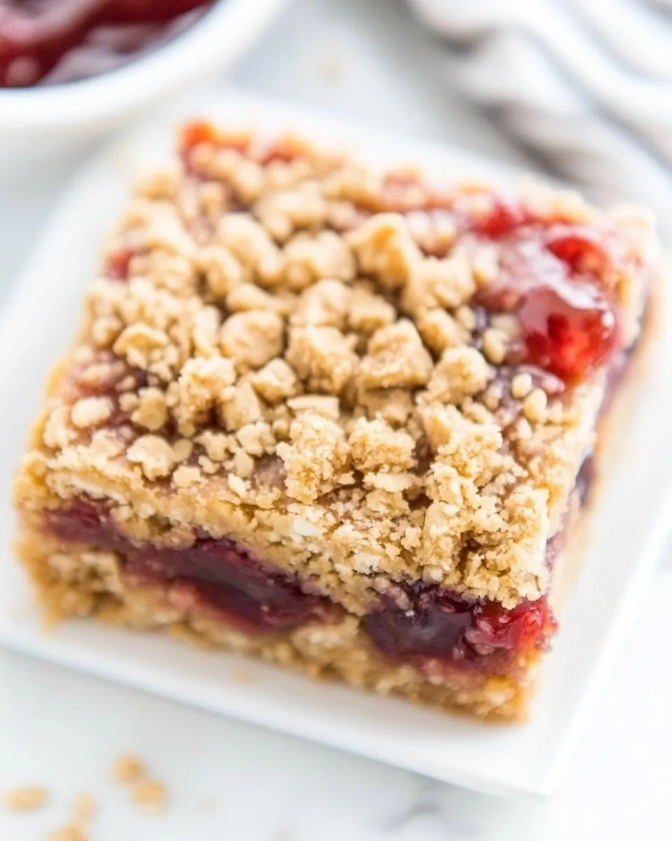 Classic Peanut Butter and Jelly Crumble Bars image