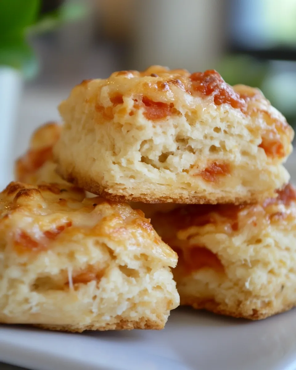 Homemade Pepperoni Pizza Savory Scones photo