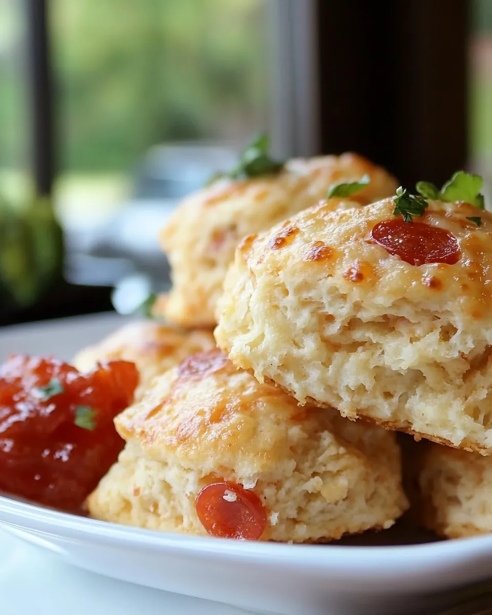 Delicious Pepperoni Pizza Savory Scones image