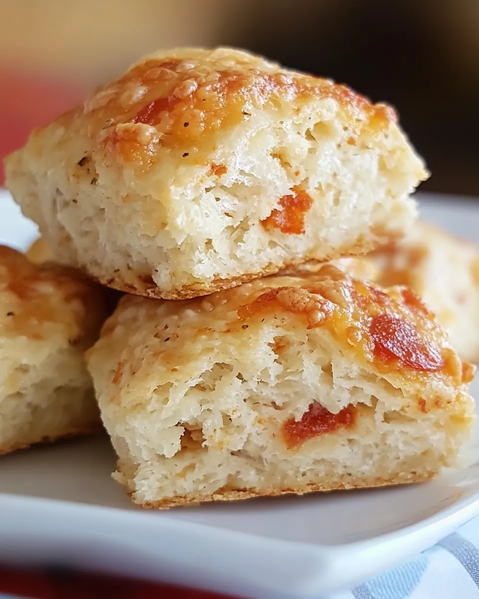 Classic Pepperoni Pizza Savory Scones shot
