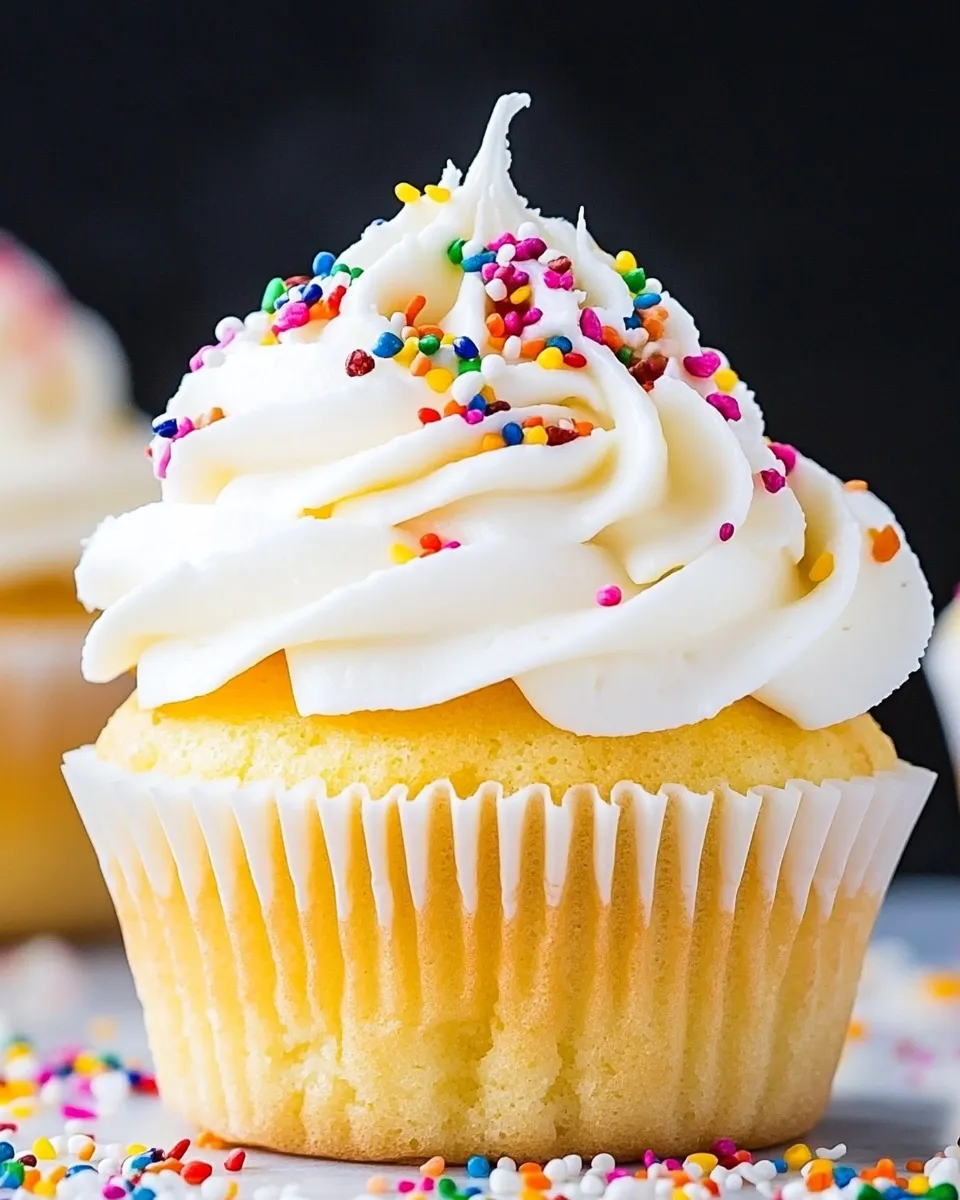 Easy Perfect Vanilla Cupcake Recipe shot