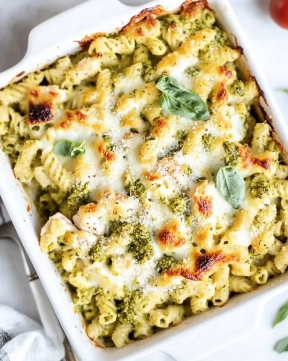 Classic Pesto Chicken Pasta Bake image