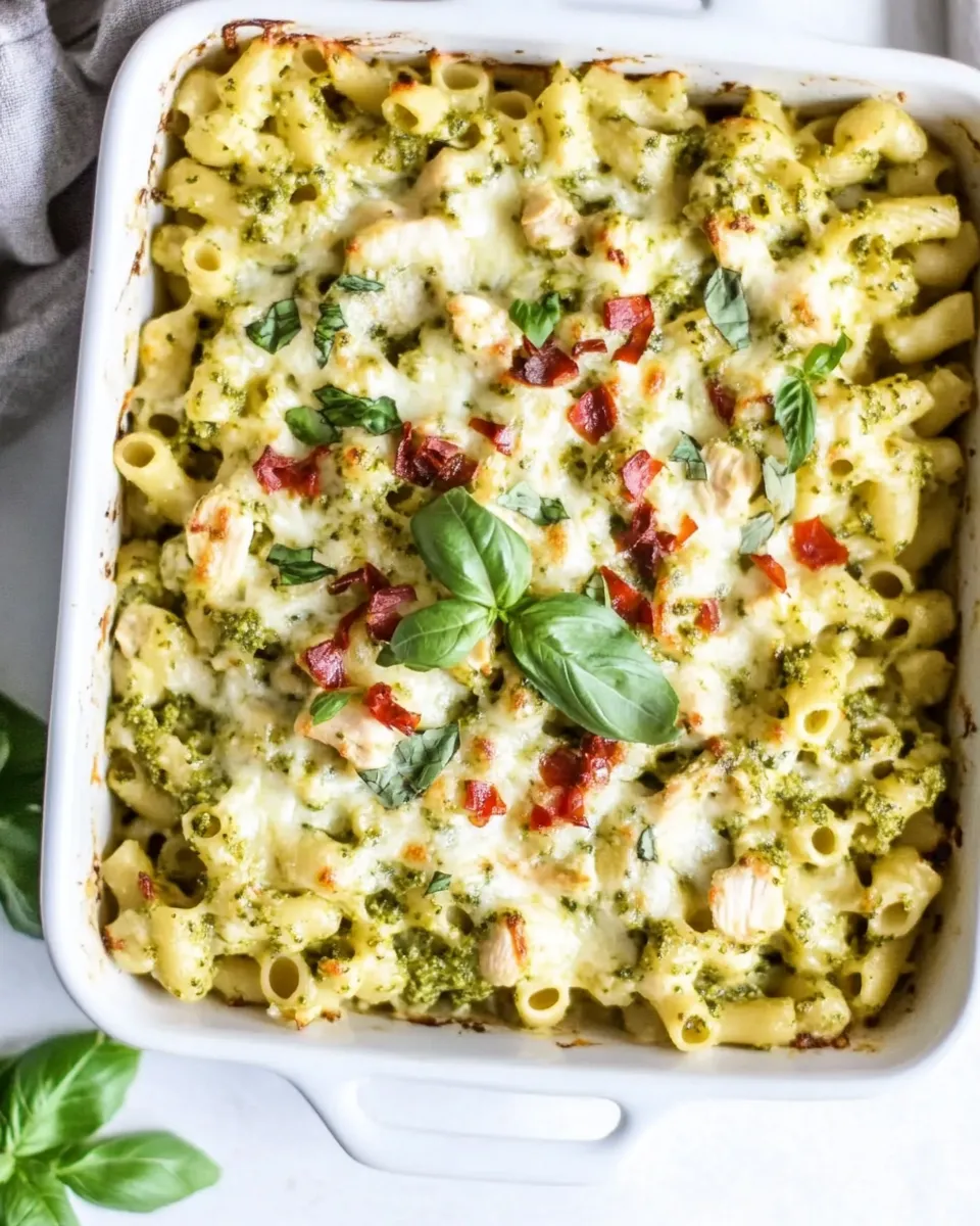 Easy Pesto Chicken Pasta Bake recipe photo