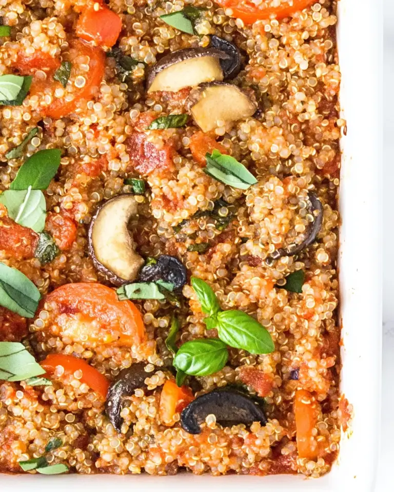 Homemade Pizza Quinoa Casserole (Vegan!) photo