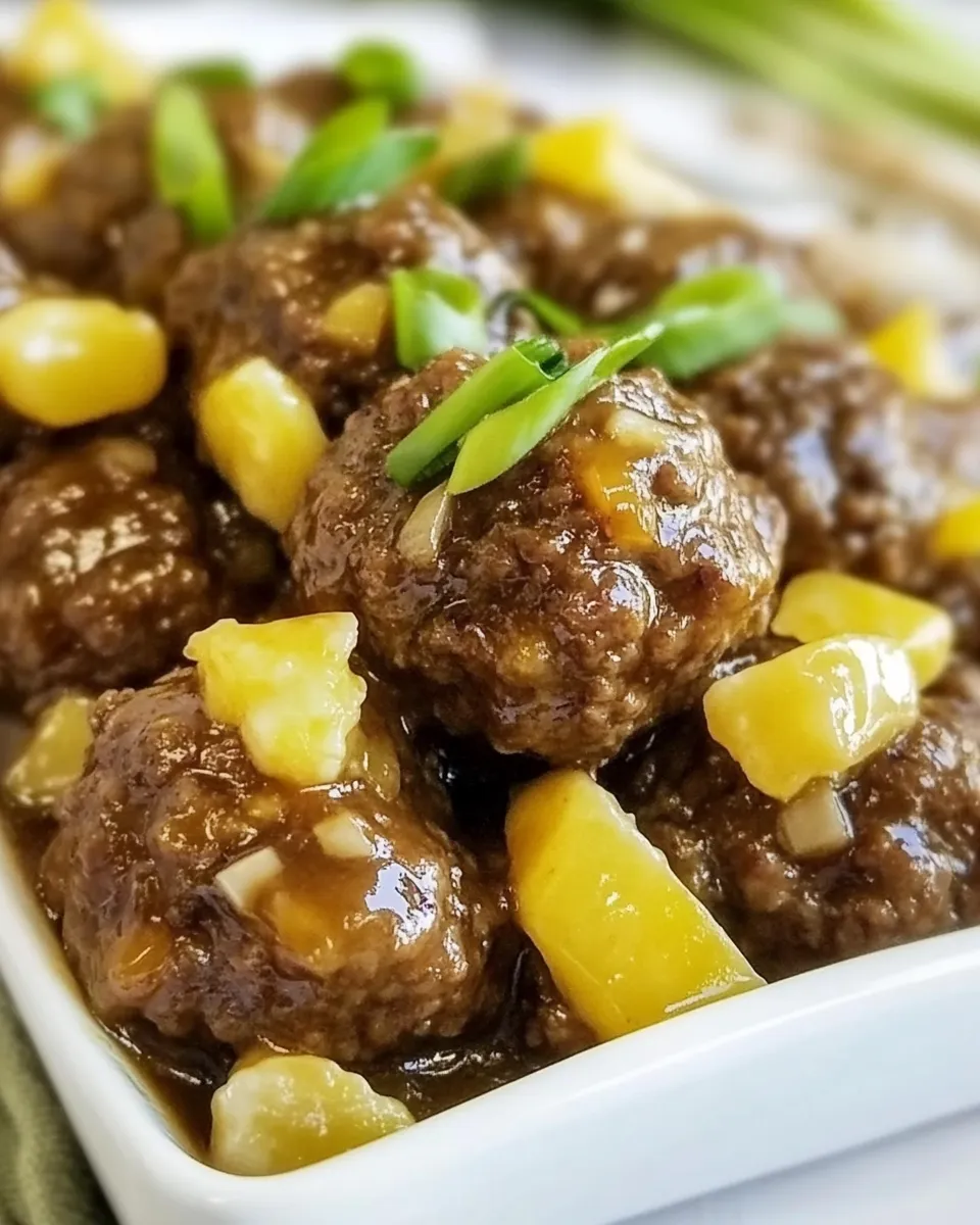Quick Polynesian Meatballs shot