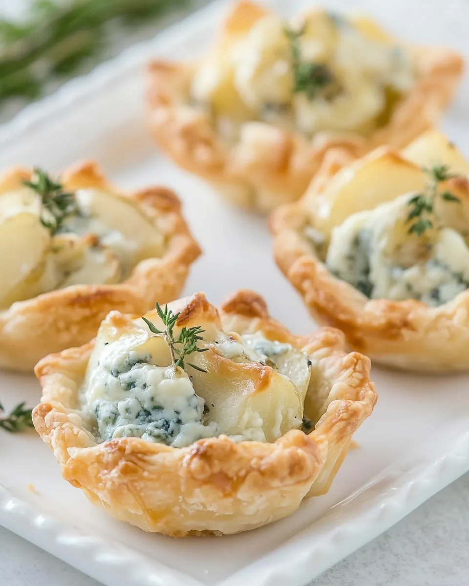 Easy Potato Blue Cheese Tartlets recipe photo