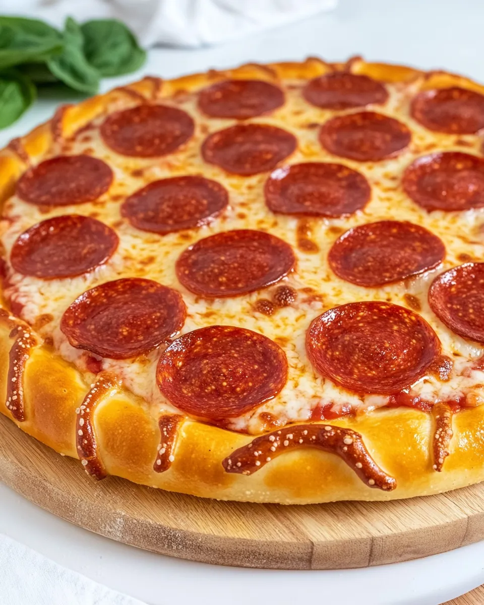 Homemade Pretzel Crust Pizza photo