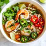 Homemade Quick Shrimp Pho with Vegetables photo