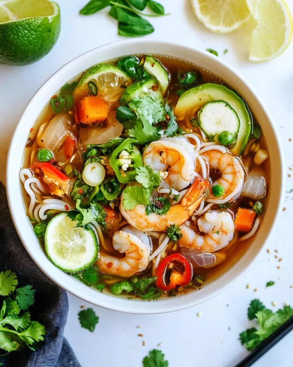 Easy Quick Shrimp Pho with Vegetables recipe photo