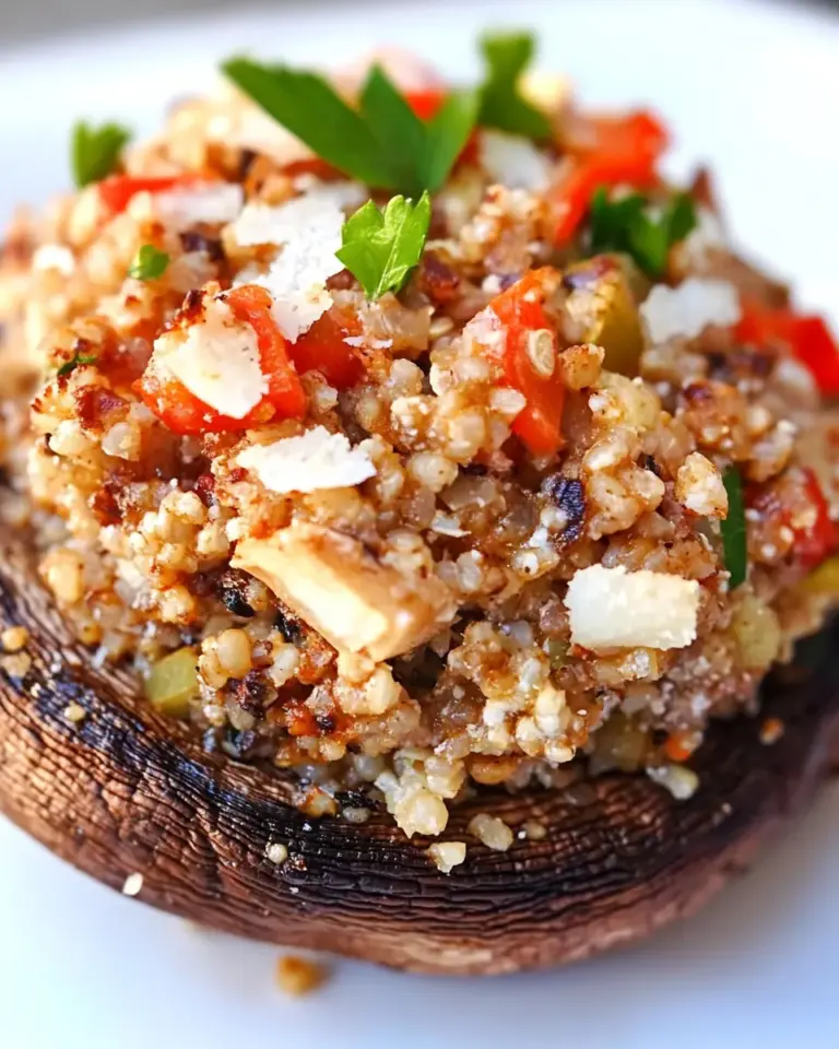 Homemade Quinoa Stuffed Portobello Mushrooms photo