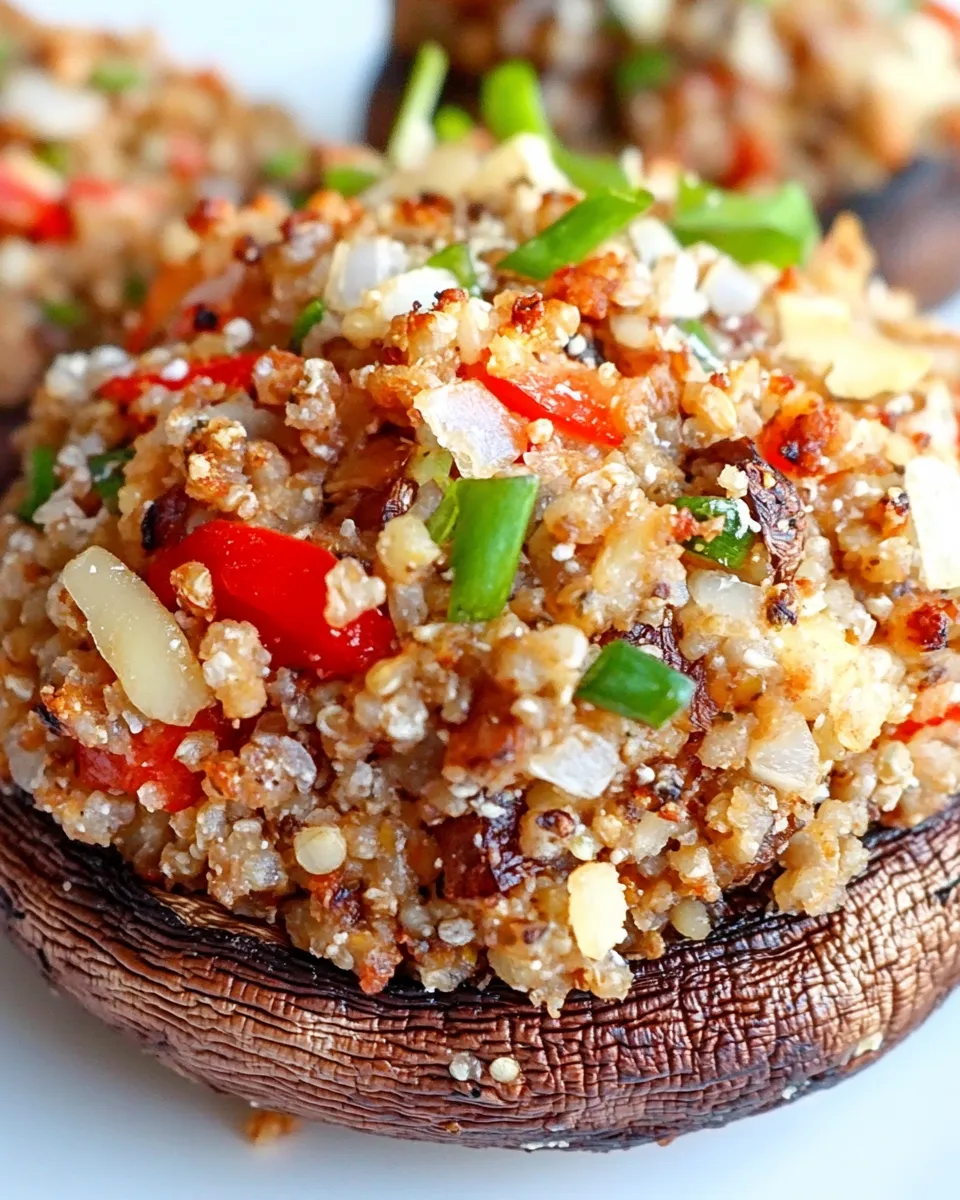Healthy Quinoa Stuffed Portobello Mushrooms dish photo