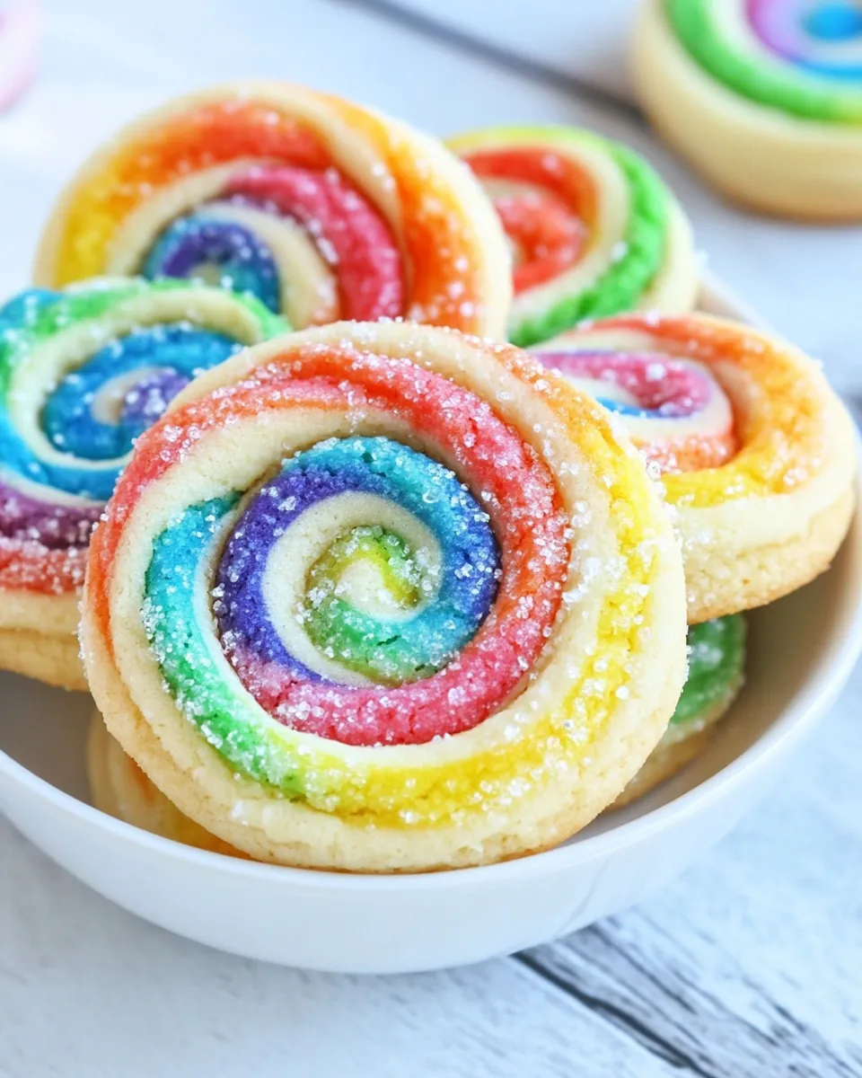 Classic Rainbow Pinwheel Cookies image