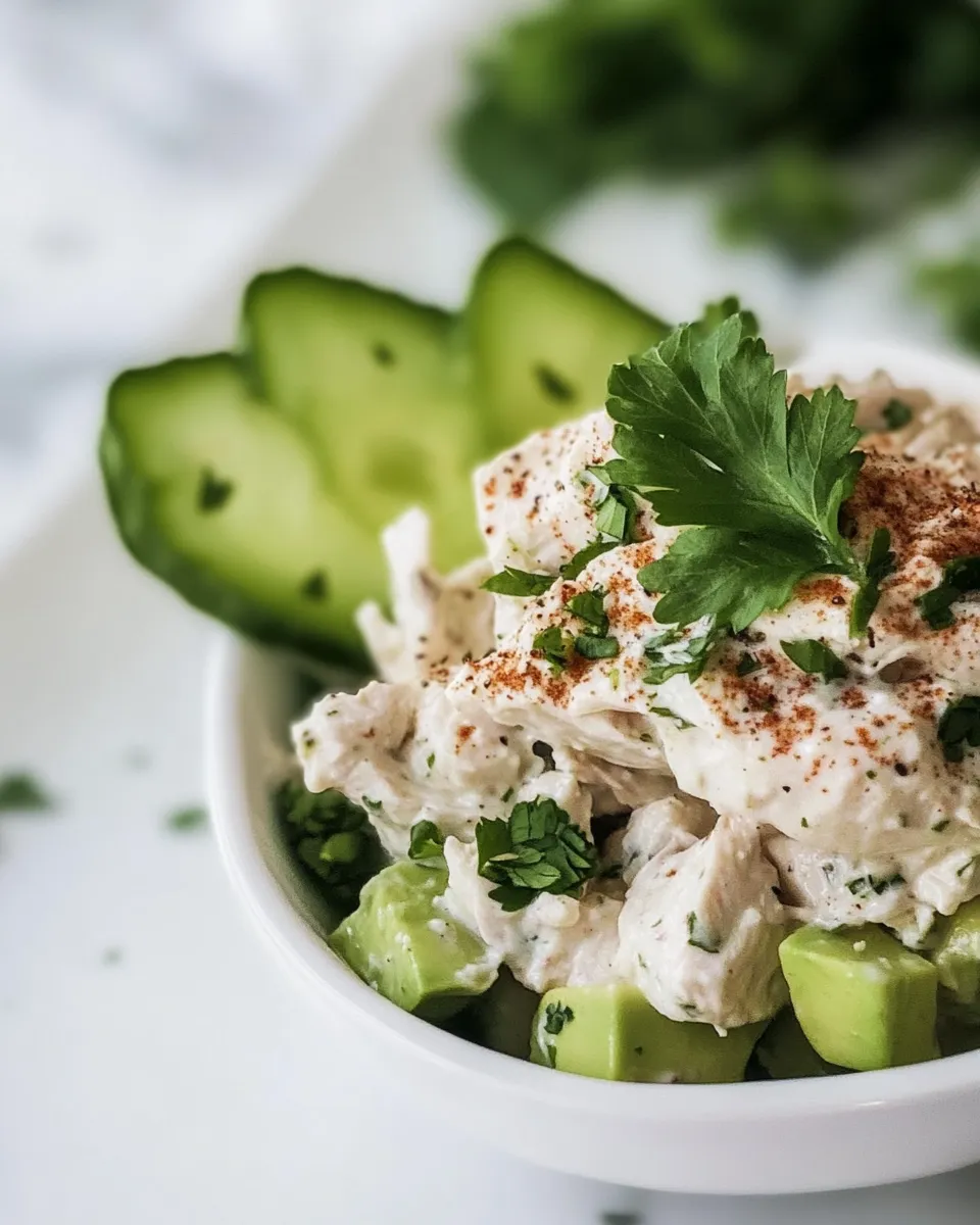 Delicious Ranch Chicken Salad shot