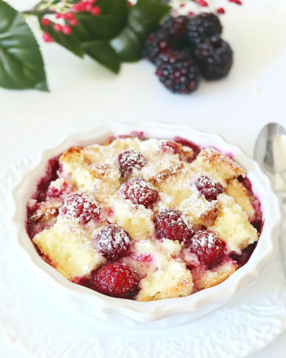 Homemade Raspberry Bread Pudding photo