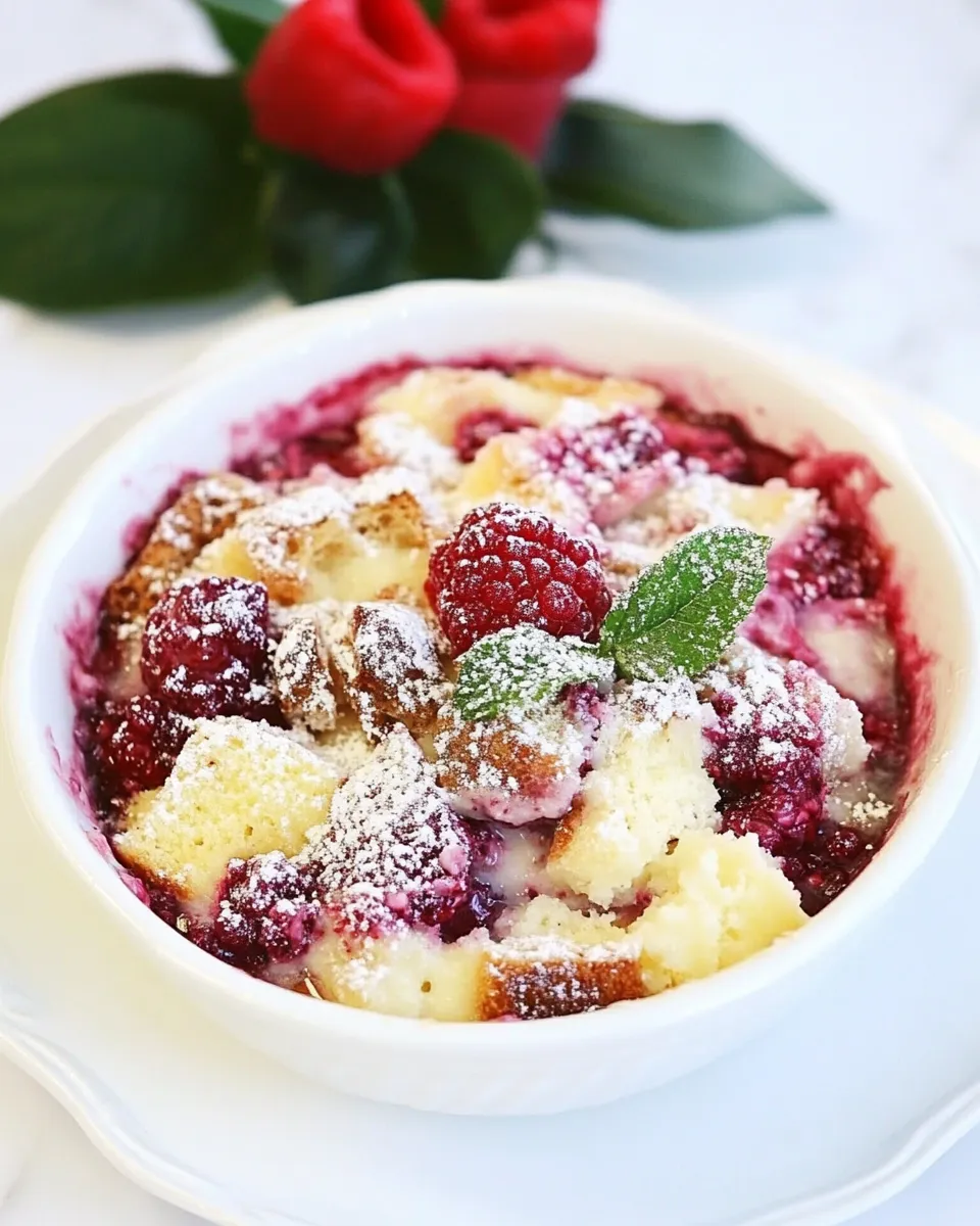 Classic Raspberry Bread Pudding image