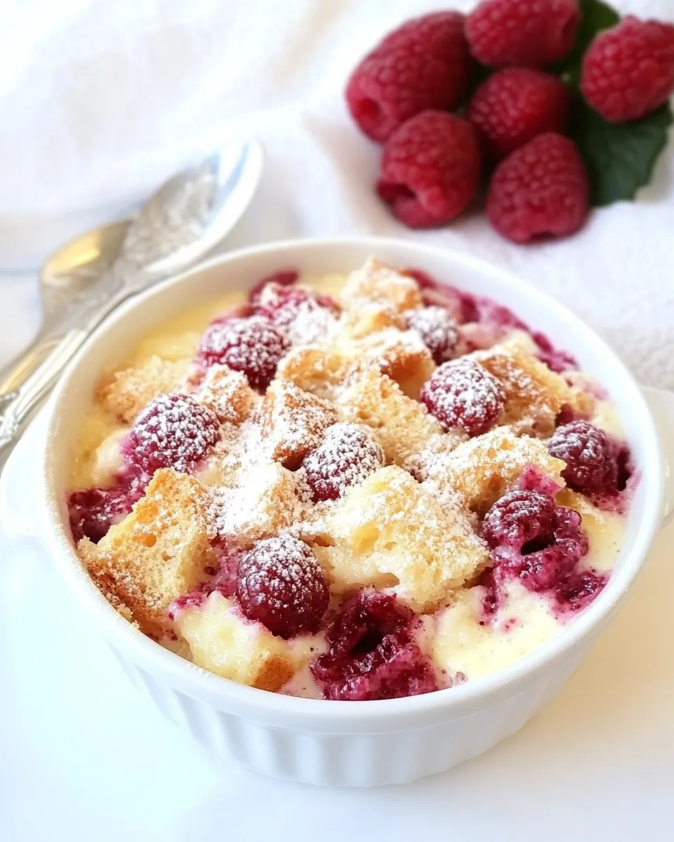 Easy Raspberry Bread Pudding recipe photo