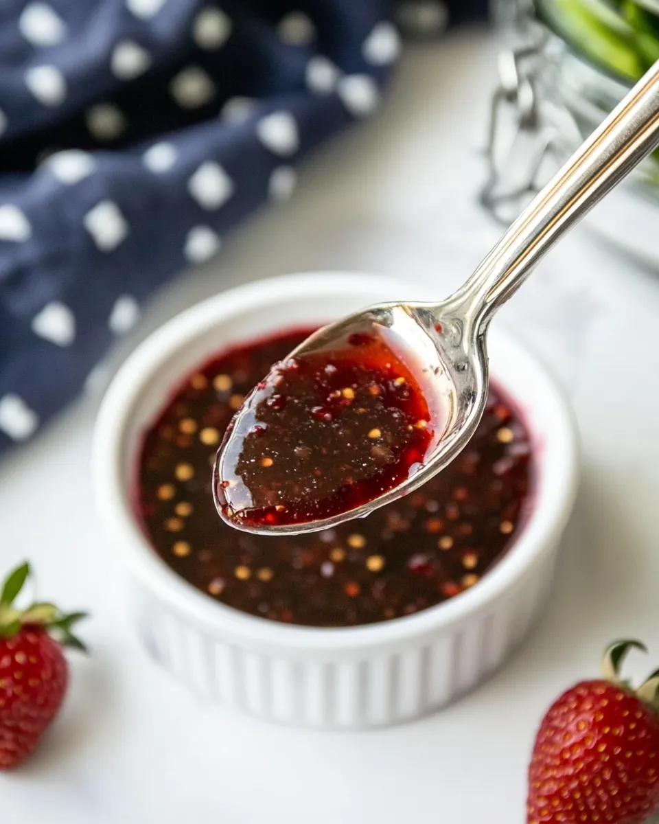 Easy Raspberry Vinaigrette shot