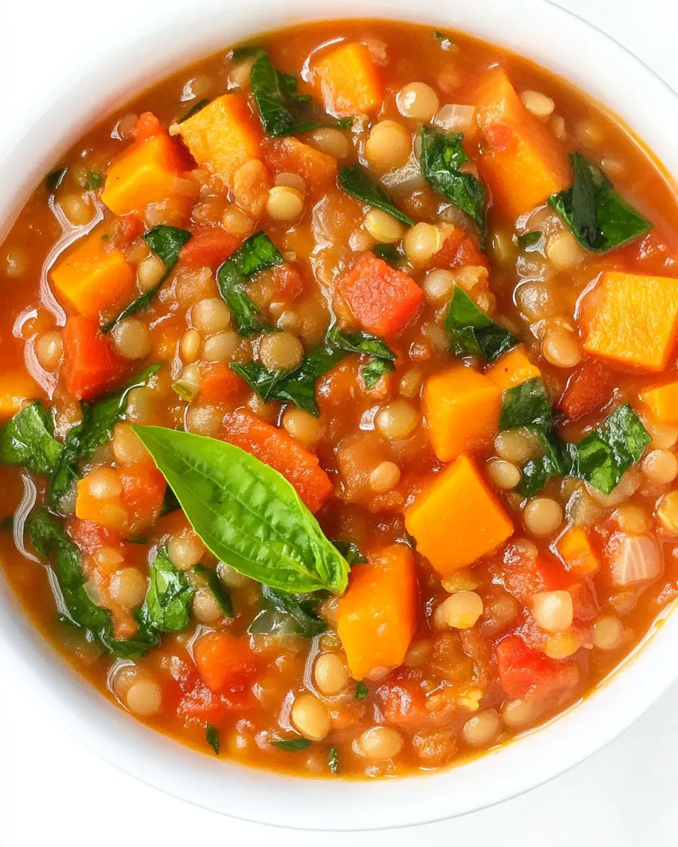 Quick Red Lentil and Sweet Potato Stew recipe photo