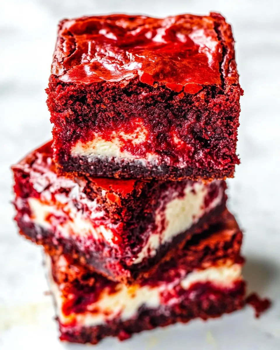 Delicious Red Velvet Cheesecake Brownies photo