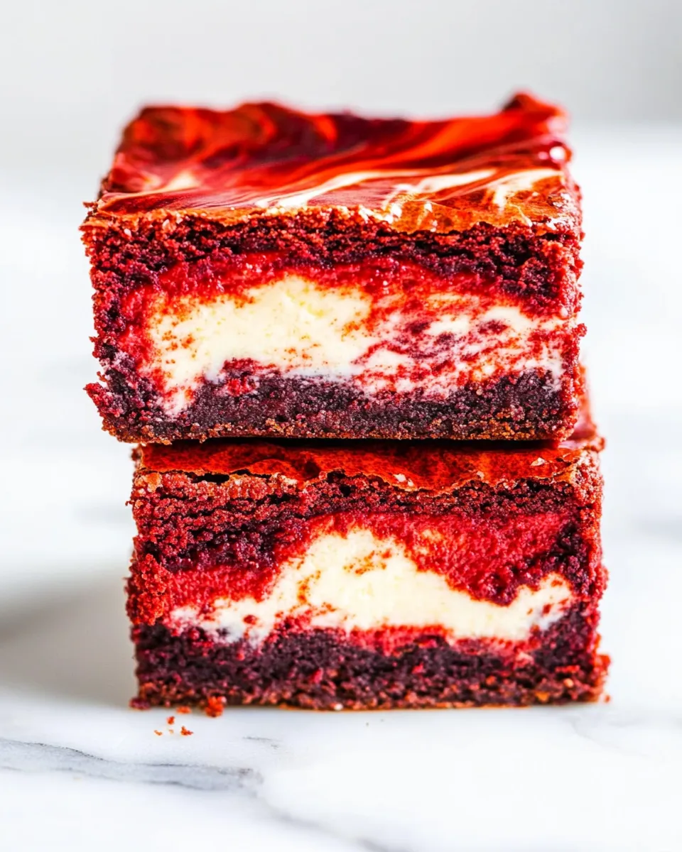 Simple Red Velvet Cheesecake Brownies recipe photo