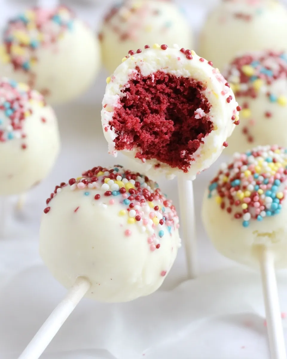 Easy Red Velvet Cheesecake Pops recipe photo