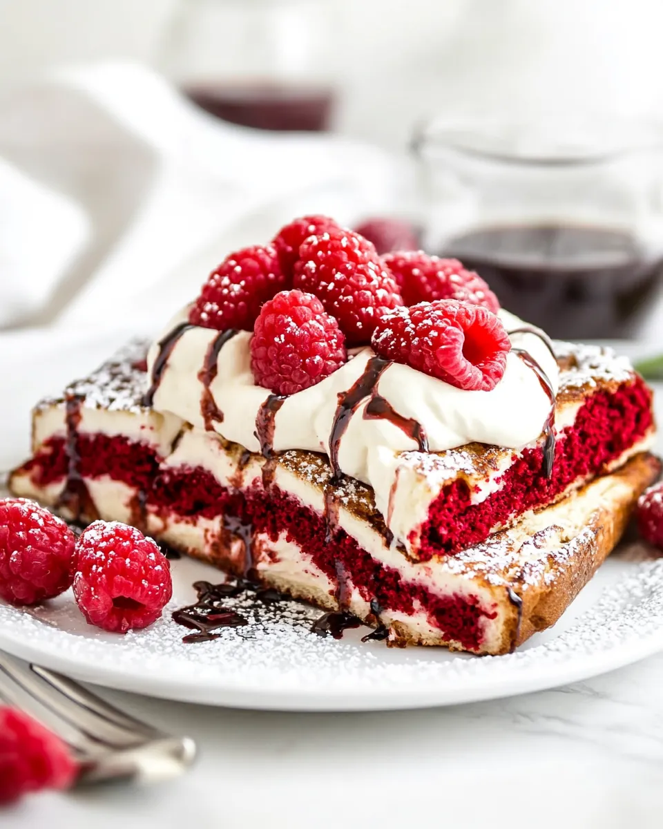 Delicious Red Velvet French Toast image