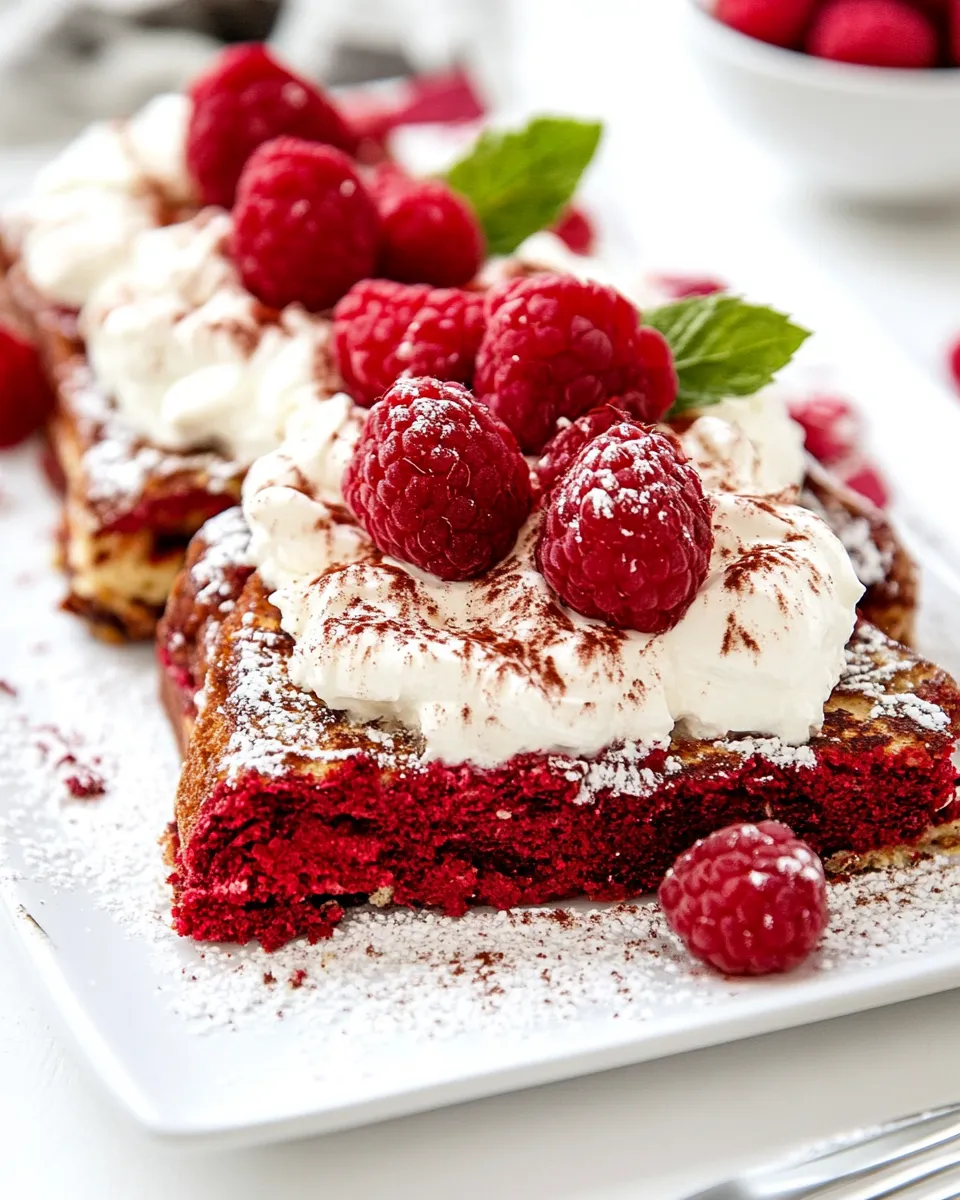 Homemade Red Velvet French Toast recipe photo