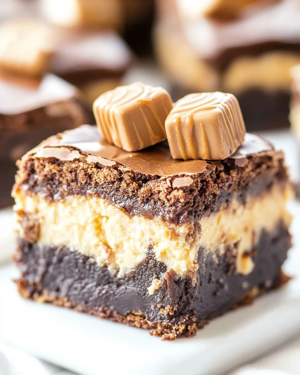 Delicious Reeses Cheesecake Brownies image