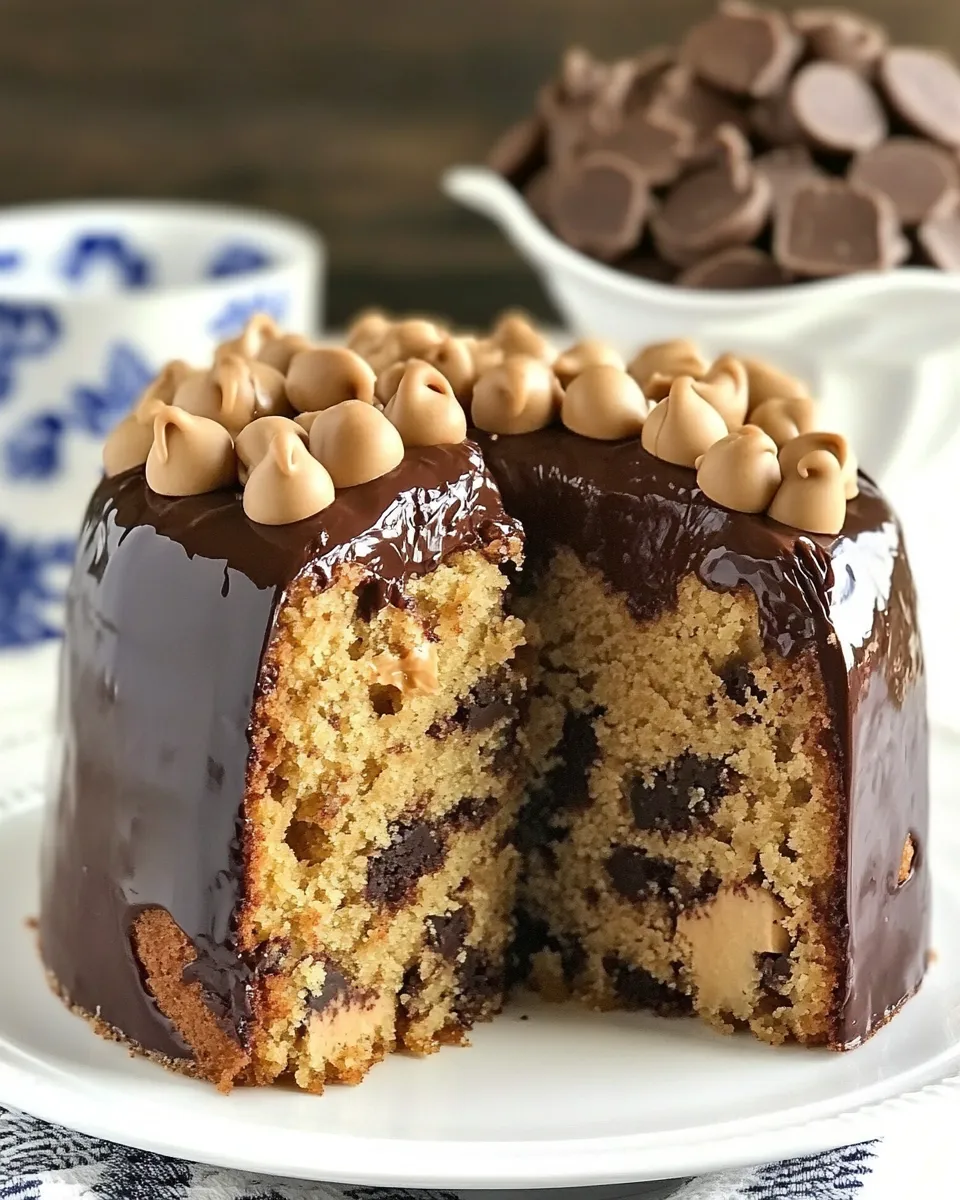 Delicious Reeses Peanut Butter Chocolate Chip Pound Cake shot