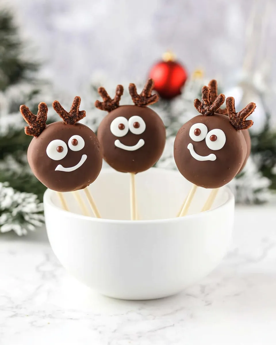 Delicious Reindeer Oreo Pops image