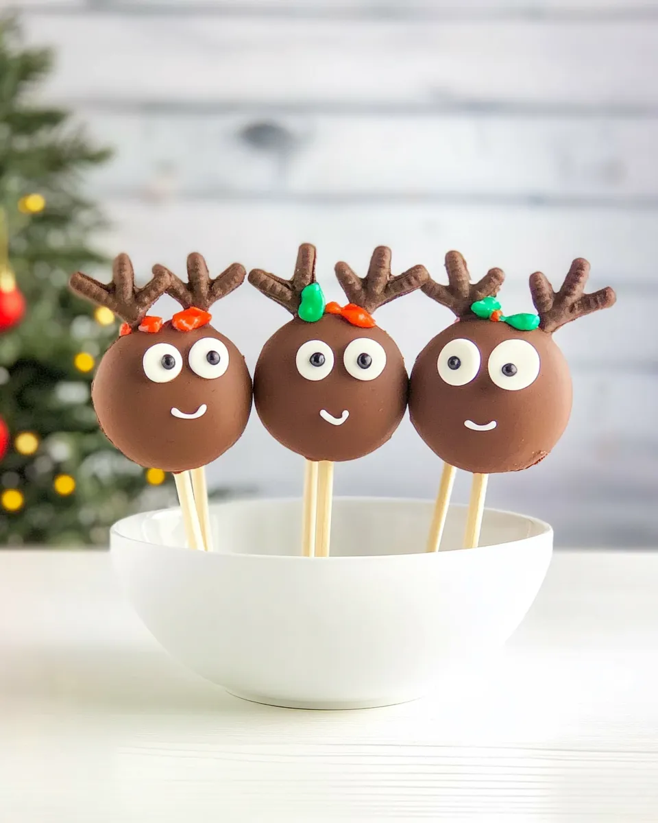 Easy Reindeer Oreo Pops recipe photo