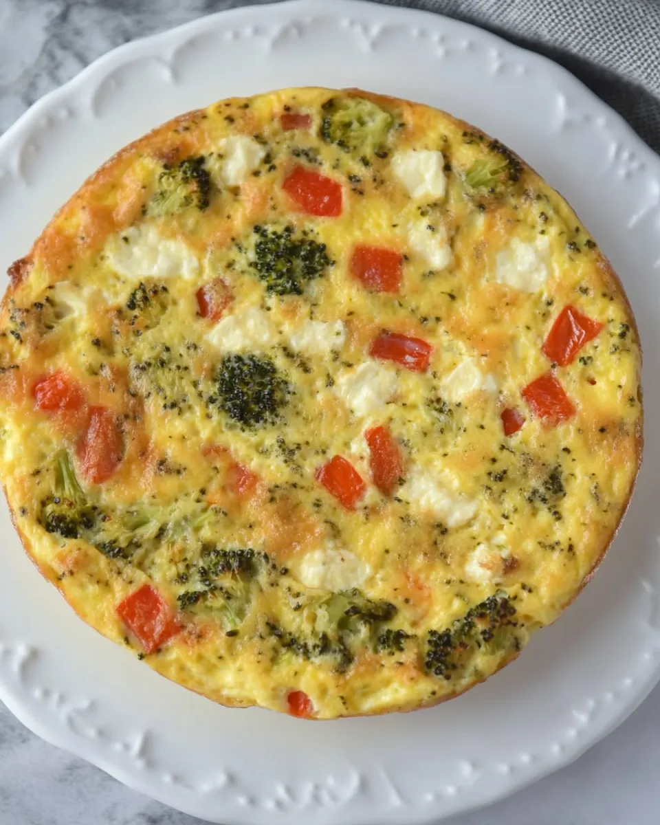 Healthy Roasted Broccoli Frittata recipe photo