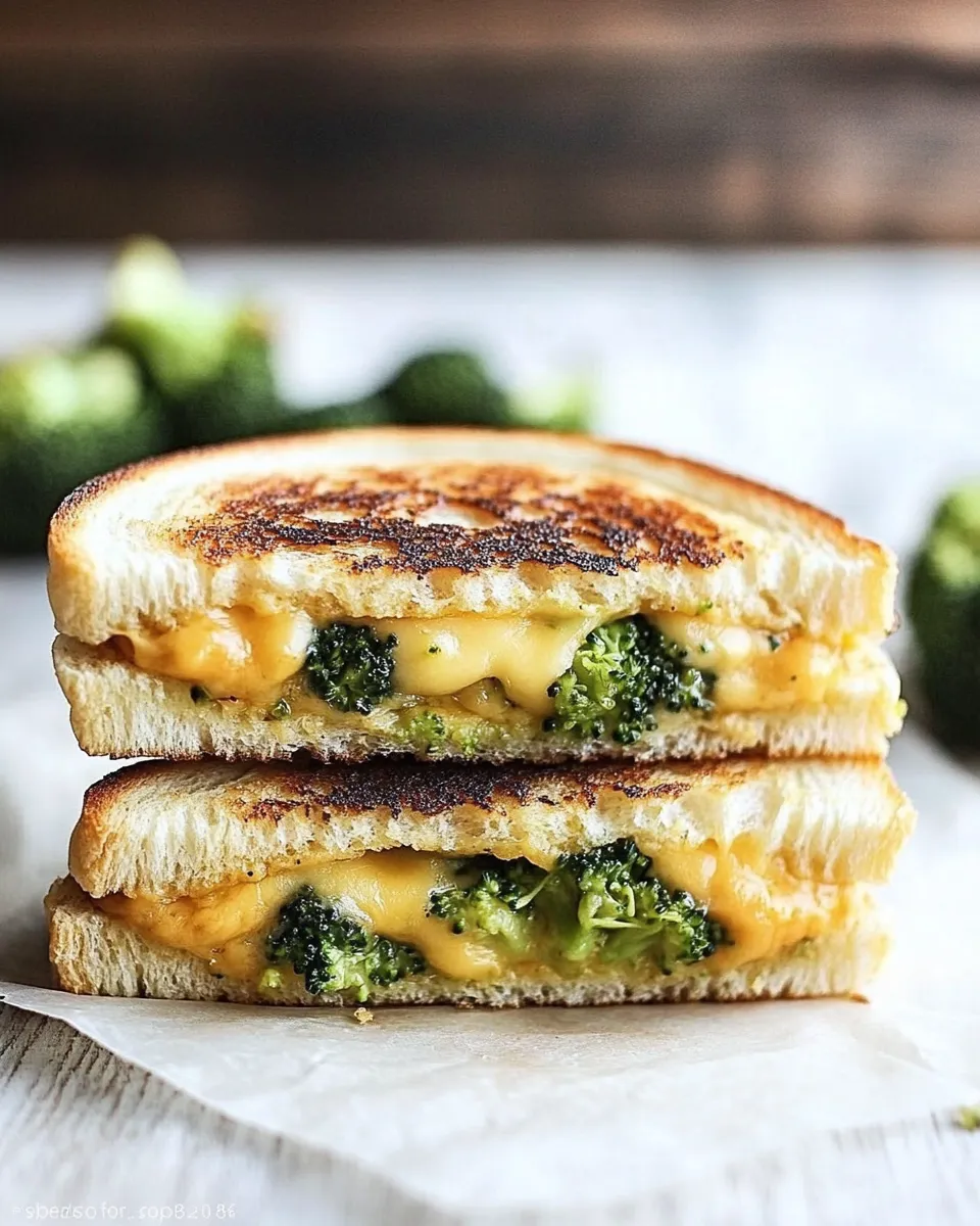 Homemade Roasted Broccoli Grilled Cheese photo