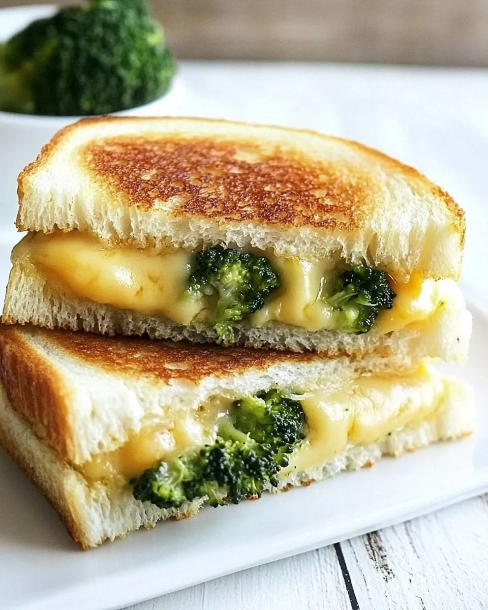Easy Roasted Broccoli Grilled Cheese recipe photo