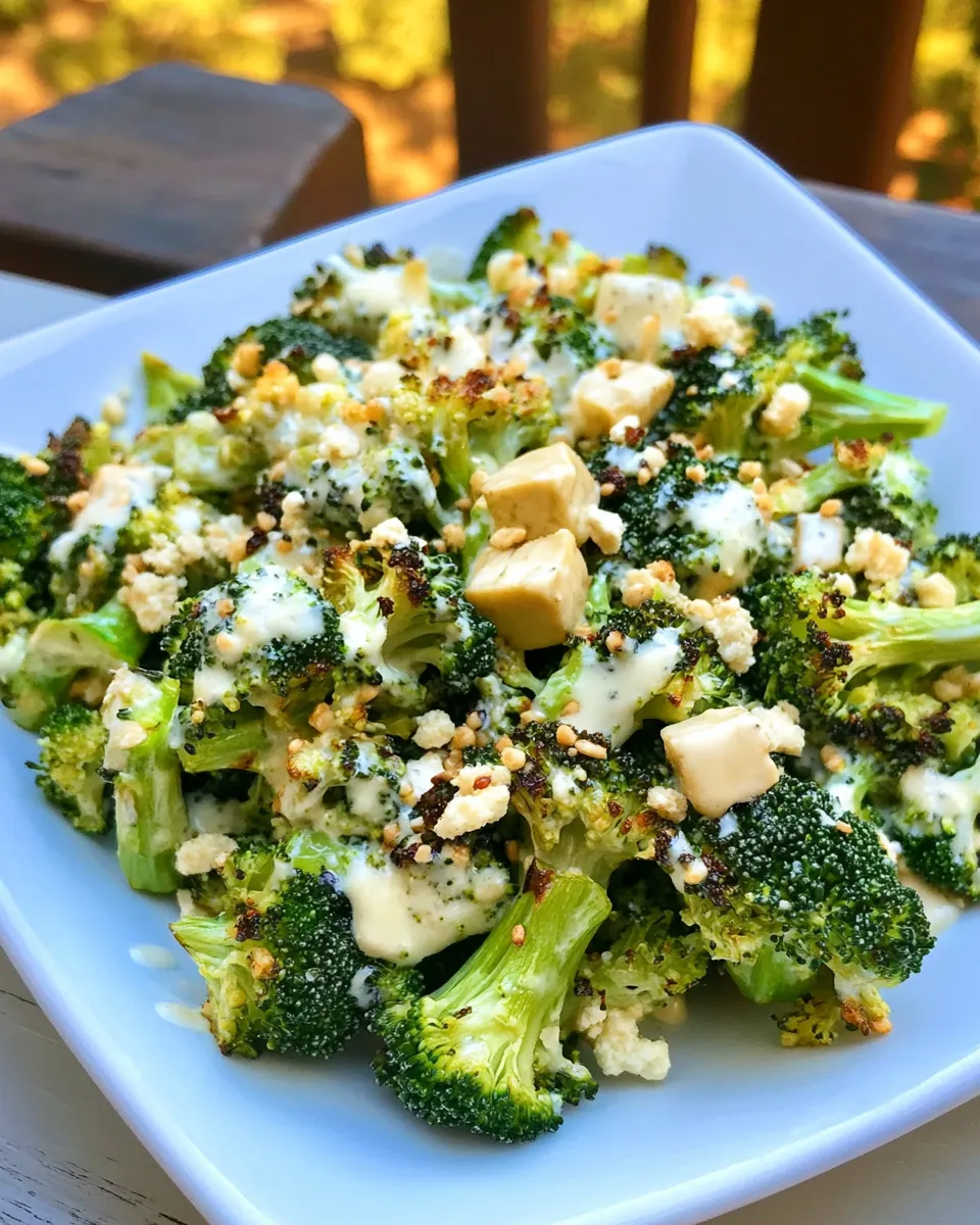 Easy Roasted Broccoli Salad with Smoked Gouda Dressing photo