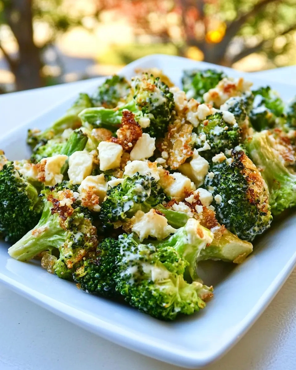 Savory Roasted Broccoli Salad with Smoked Gouda Dressing dish photo
