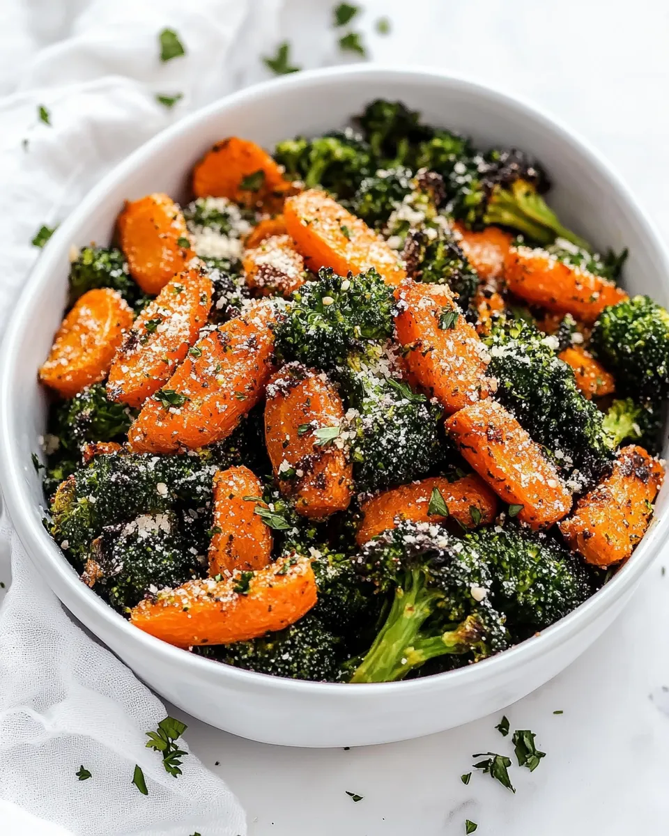 Delicious Roasted Broccoli and Carrots image